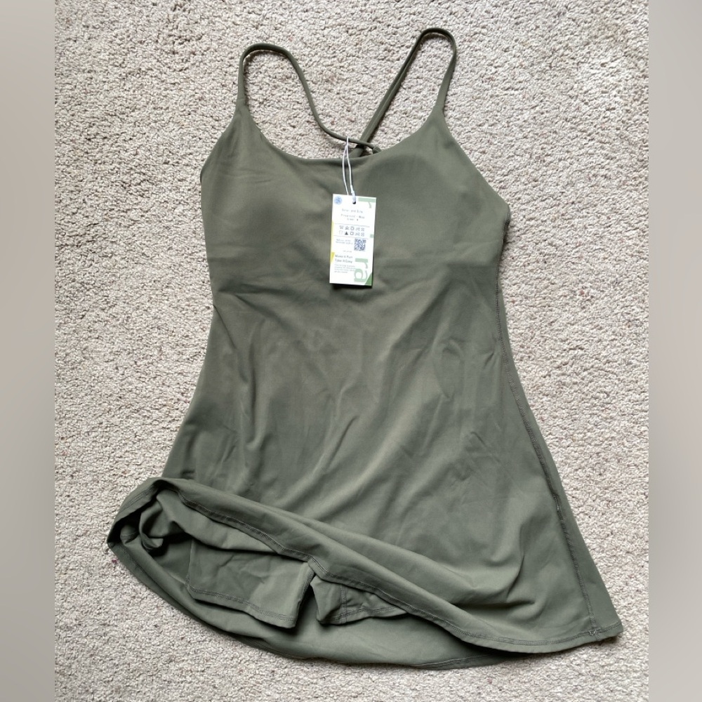 NWT Halara Active Dress in Playground Moss Green, size M